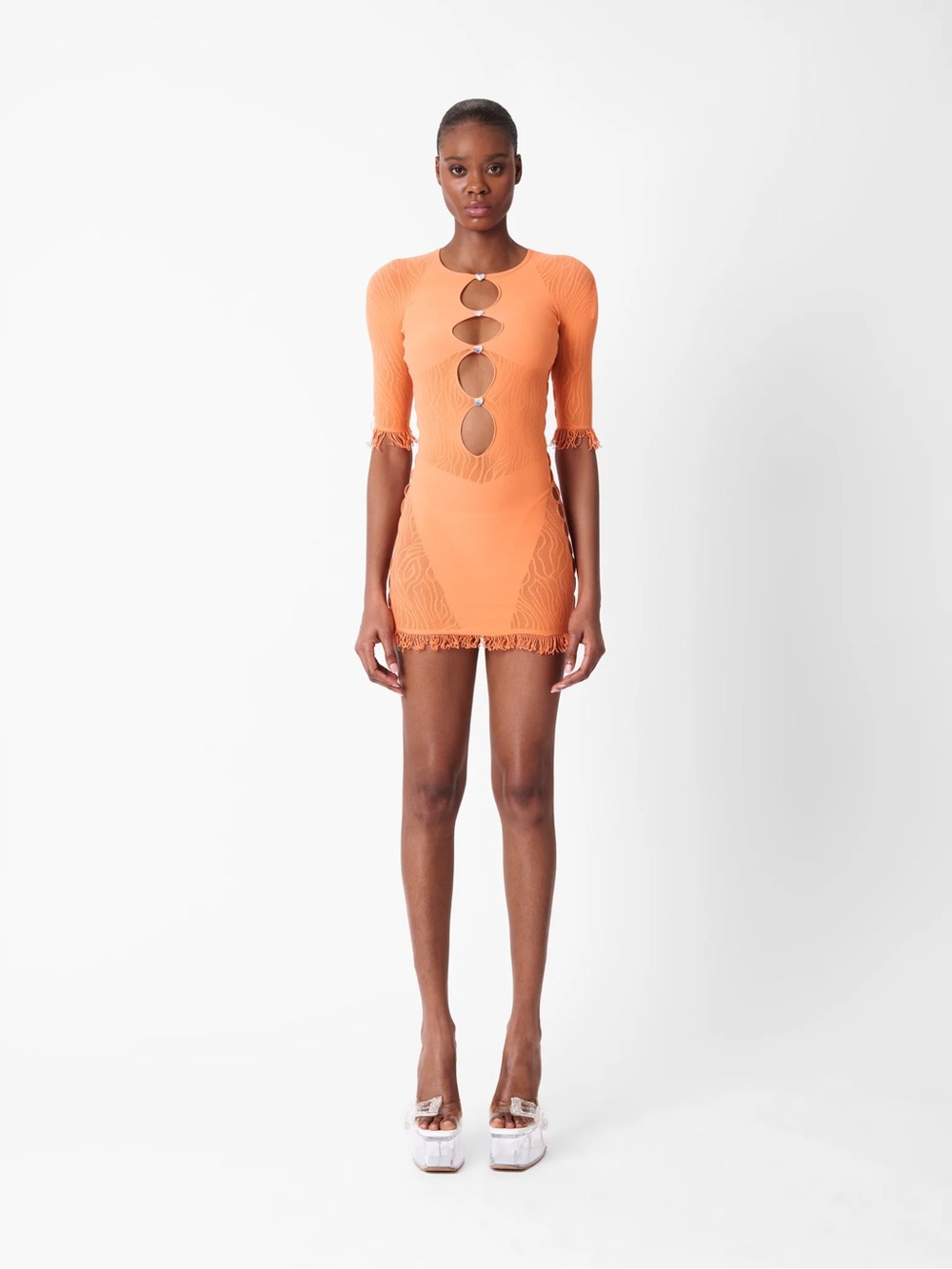 POSTER GIRL miranda Orange Cutout Bodycon Mini Dress